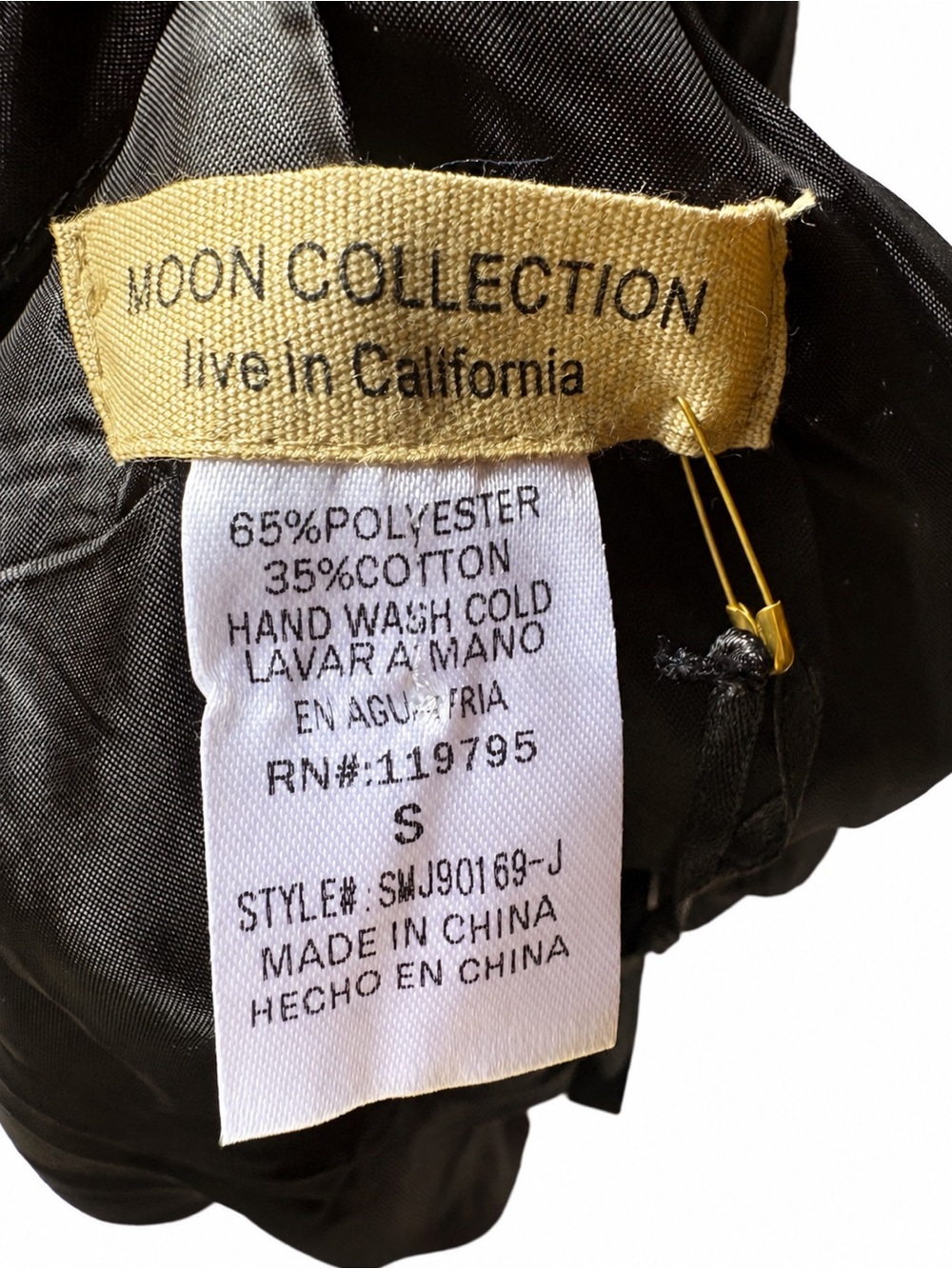 Moon Collection Shimmery Black Belted Blazer - Picture 5 of 10